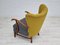 Danish Relax Wool Fabric & Oak Armchair, 1950s 11