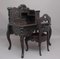 19th Century Highly Carved Japanese Desk and Chair, Set of 3 13