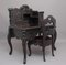 19th Century Highly Carved Japanese Desk and Chair, Set of 3, Image 13