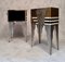 Living Room Dressers in Lacquered Wood and Hammered Metal, 1990, Set of 2 4