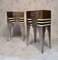Living Room Dressers in Lacquered Wood and Hammered Metal, 1990, Set of 2 3