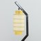 Italian Geometric Floor Lamp with 2 Painted Glass Shades, 1960s 4