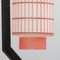 Italian Geometric Floor Lamp with 2 Painted Glass Shades, 1960s 6