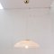 White Murano Glass Ceiling Lamp with Pink Filigree Spiral 4