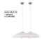 Weiße Murano Glas Deckenlampe mit Rosa Filigraner Spirale 11