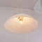 Lámpara de techo grande de cristal de Murano blanco con filigrana, Imagen 4