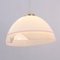 Large Italian Ceiling Lamp in White Murano Glass with Pink Gray Finishes, 1980s 4