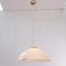 Large Italian Ceiling Lamp in White Murano Glass with Pink Gray Finishes, 1980s 3