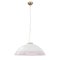 Large Italian Ceiling Lamp in White Murano Glass with Pink Gray Finishes, 1980s 2
