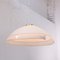 Large Italian Ceiling Lamp in White Murano Glass with Pink Gray Finishes, 1980s 5