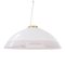 Large Italian Ceiling Lamp in White Murano Glass with Pink Gray Finishes, 1980s 1