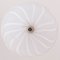 Große weiße Deckenlampe aus Muranoglas mit filigraner Spirale 10