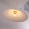 Große weiße Deckenlampe aus Muranoglas mit filigraner Spirale 4