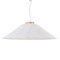 Lámpara de techo grande de cristal de Murano blanco con filigrana, Imagen 1