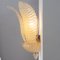 Large Gold Murano Glass Sconce with 3 Amber Leaves 4