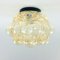 German Amber Bubble Glass Flush Mount or Ceiling Lamp by Helena Tynell for Limburg, 1960s, Image 1