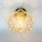German Amber Bubble Glass Flush Mount or Ceiling Lamp by Helena Tynell for Limburg, 1960s 7