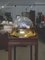 Ceiling Lamp with Three Brass Lights and Murano Glass Dome 3