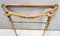 Mid-Century Console with a Portuguese Pink Marble Top and Brass Frame, Italy 14