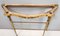 Mid-Century Console with a Portuguese Pink Marble Top and Brass Frame, Italy, Image 14