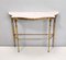 Mid-Century Console with a Portuguese Pink Marble Top and Brass Frame, Italy 1