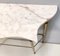 Mid-Century Console with a Portuguese Pink Marble Top and Brass Frame, Italy 12