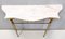 Mid-Century Console with a Portuguese Pink Marble Top and Brass Frame, Italy 10
