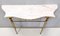 Mid-Century Console with a Portuguese Pink Marble Top and Brass Frame, Italy, Image 10