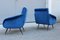Armchairs in JAB Blue Velvet by Gigi Radice for Minotti, 1950s, Set of 2 10