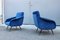 Armchairs in JAB Blue Velvet by Gigi Radice for Minotti, 1950s, Set of 2 11