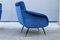 Armchairs in JAB Blue Velvet by Gigi Radice for Minotti, 1950s, Set of 2 8