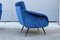 Poltrone in velluto blu di Gigi Radice per Minotti, anni '50, set di 2, Immagine 8