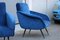 Armchairs in JAB Blue Velvet by Gigi Radice for Minotti, 1950s, Set of 2 12