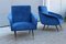 Armlehnstühle aus blauem JAB Samt von Gigi Radice für Minotti, 1950er, 2er Set 9