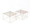 Mid-Century Modern Side Tables with Smoked Glass Top, 1970s, Set of 2 1
