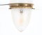 Französische Art Nouveau Deckenlampe aus Bronze & Glas 8