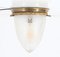 Französische Art Nouveau Deckenlampe aus Bronze & Glas 1