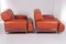 Set of Italian Leather Lounge Chairs, 1970s 5