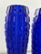 Vintage Vasen aus blauem Morano Glas, 1980, 2er Set 4