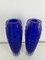 Vases Vintage en Verre Morano Bleu, 1980, Set de 2 5