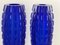 Vintage Vasen aus blauem Morano Glas, 1980, 2er Set 2