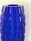 Vases Vintage en Verre Morano Bleu, 1980, Set de 2 7