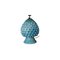 Lampada Pigna Azzurra in ceramica con paralume in cotone di Dolfi, Immagine 3