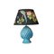 Lampe Pigna Azzurra en Céramique avec Abat-Jour en Coton de Dolfi 1