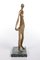Art Deco Style Brass Statue of an African Woman on a Marble Base, 1970s, Image 4