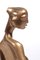 Art Deco Messing Statue einer Afrikanerin auf Marmorsockel, 1970er 5