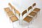Mid-Century Belgian Dining Chairs in Wicker and Aluminium, 1950s, Set of 6, Image 9