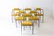 Yellow Dining Chairs by Belgochrom, 1980s, Set of 6 1