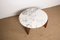 Tavolino da caffè in palissandro e marmo di Hugues Poignant, anni '60, Immagine 2
