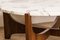 Tavolino da caffè in palissandro e marmo di Hugues Poignant, anni '60, Immagine 7